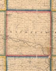 Kickapoo, Illinois 1861 Old Town Map Custom Print - Peoria Co.