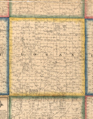 Logan, Illinois 1861 Old Town Map Custom Print - Peoria Co.