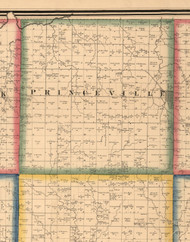 Princeville, Illinois 1861 Old Town Map Custom Print - Peoria Co.
