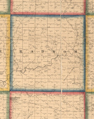 Radnor, Illinois 1861 Old Town Map Custom Print - Peoria Co.