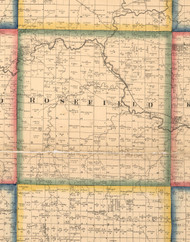 Rosefield, Illinois 1861 Old Town Map Custom Print - Peoria Co.