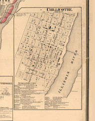 Chillicothe Village - Peoria Co., Illinois 1861 Old Town Map Custom Print - Peoria Co.