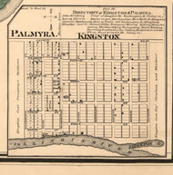 Palmyra & Kingston Villages - Peoria Co., Illinois 1861 Old Town Map Custom Print - Peoria Co.