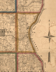 Flint, Illinois 1860 Old Town Map Custom Print - Pike Co.