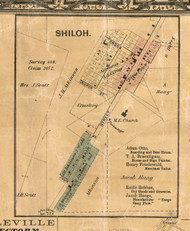 Shiloh Village - St Clair Co., Illinois 1863 Old Town Map Custom Print - St. Clair Co.