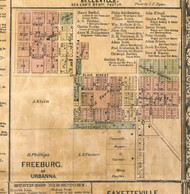 Fresburg Village Urbanna Village - St Clair Co., Illinois 1863 Old Town Map Custom Print - St. Clair Co.