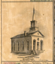 Harrison Co Foundry Machine Shop Belleville - St Clair Co., Illinois 1863 Old Town Map Custom Print - St. Clair Co.
