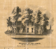 Rev William Homier Residence Belleville - St Clair Co., Illinois 1863 Old Town Map Custom Print - St. Clair Co.
