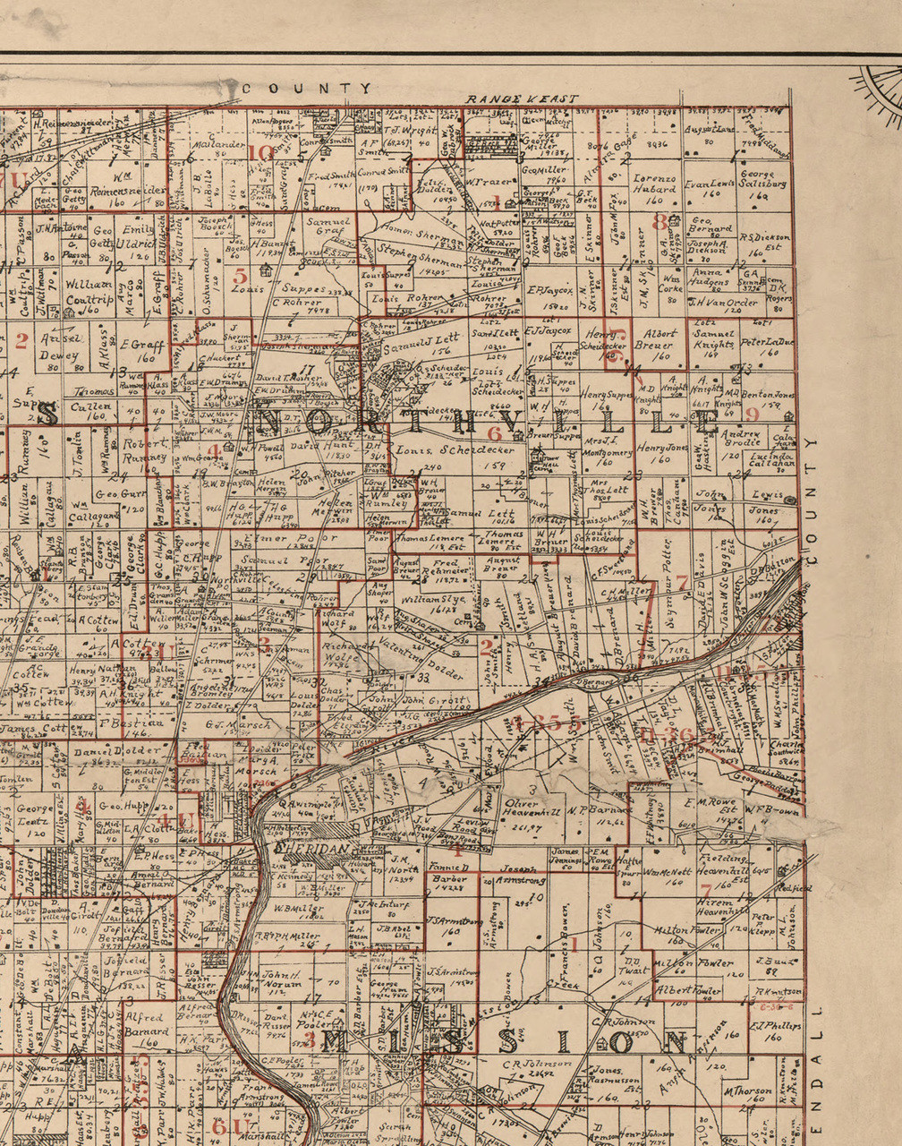 Northville, Illinois 1895 Old Town Map Custom Print - LaSalle Co. - OLD MAPS