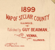 Title of Source Map - St. Clair Co., Illinois 1899 Old Town Map Custom Print - St. Clair Co.