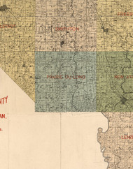 Prairie DuLong, Illinois 1899 Old Town Map Custom Print - St. Clair Co.