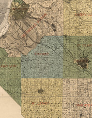 Stookey, Illinois 1899 Old Town Map Custom Print - St. Clair Co.
