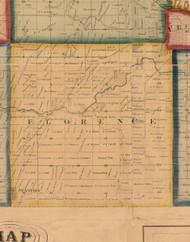 Florence, Illinois 1859 Old Town Map Custom Print - Stephenson Co.
