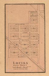 Louisa Village - Stephenson Co., Illinois 1859 Old Town Map Custom Print - Stephenson Co.