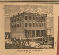 Rebber Block Dodd Village - Stephenson Co., Illinois 1859 Old Town Map Custom Print - Stephenson Co.