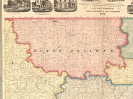 Burnt Prairie, Illinois 1871 Old Town Map Custom Print - White Co.