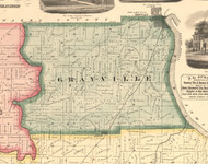 Grayville, Illinois 1871 Old Town Map Custom Print - White Co.