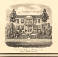 Samuel Shannon Esq Carmi - White Co., Illinois 1871 Old Town Map Custom Print - White Co.