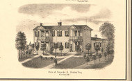 George Staley Esq Residence Carmi - White Co., Illinois 1871 Old Town Map Custom Print - White Co.