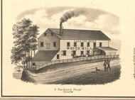White Mill J Fackney Carmi - White Co., Illinois 1871 Old Town Map Custom Print - White Co.