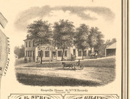 Grayville House  - White Co., Illinois 1871 Old Town Map Custom Print - White Co.