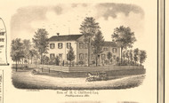 HC Clifford Esq Residence Phillipstown  - White Co., Illinois 1871 Old Town Map Custom Print - White Co.