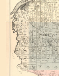 Albany, Illinois 1896 Old Town Map Custom Print - Whiteside Co.