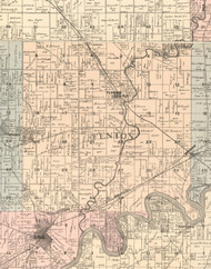 Fenton, Illinois 1896 Old Town Map Custom Print - Whiteside Co.