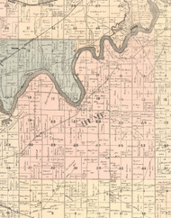 Hume, Illinois 1896 Old Town Map Custom Print - Whiteside Co.