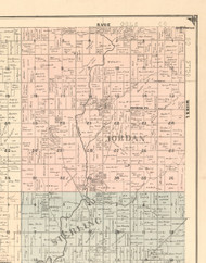 Jordan, Illinois 1896 Old Town Map Custom Print - Whiteside Co.