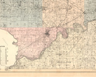 Portland, Illinois 1896 Old Town Map Custom Print - Whiteside Co.