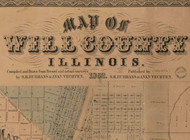 Title of Source Map - Will Co., Illinois 1862 Old Town Map Custom Print - Will Co.