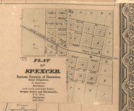 Spencer Village - Will Co., Illinois 1862 Old Town Map Custom Print - Will Co.