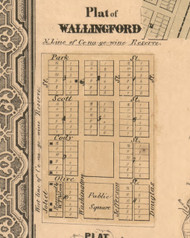 Wallingford Village - Will Co., Illinois 1862 Old Town Map Custom Print - Will Co.