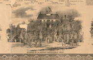 GW Casseday Esq Residence Joliet - Will Co., Illinois 1862 Old Town Map Custom Print - Will Co.