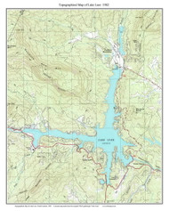 Lake Lure 1982 - Custom USGS Old Topo Map - North Carolina