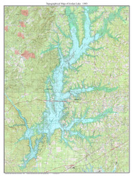 Jordan Lake 1993 - Custom USGS Old Topo Map - North Carolina