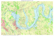 Old Hickory Lake 1968 - Custom USGS Old Topo Map - Tennessee