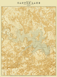 Canyon Lake 1963 - Sepia Tone - Custom USGS Old Topo Map - Texas