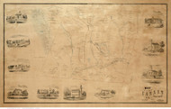 Canaan 1853 Eaton - Old Map Reprint - New Hampshire Towns Other