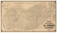 El Dorado County California 1895 - Old Map Reprint