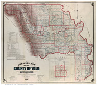 Yolo County California 1900 - Old Map Reprint