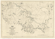 Pitkin County Colorado 1884 - Old Map Reprint