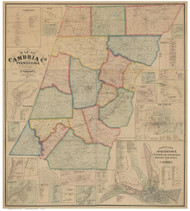 Cambria County Pennsylvania 1867 - Old Map Reprint