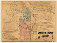 Cameron County Pennsylvania 1870 - Old Map Reprint