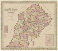 Chester County Pennsylvania 1847 - Old Map Reprint