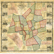 Columbia & Montour County Pennsylvania 1860 - Old Map Reprint