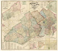Delaware County Pennsylvania 1876 - Old Map Reprint