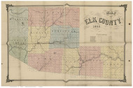 Elk County Pennsylvania 1855 Copy B - Old Map Reprint