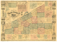 Erie County Pennsylvania 1855 - Old Map Reprint